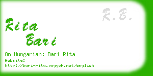 rita bari business card